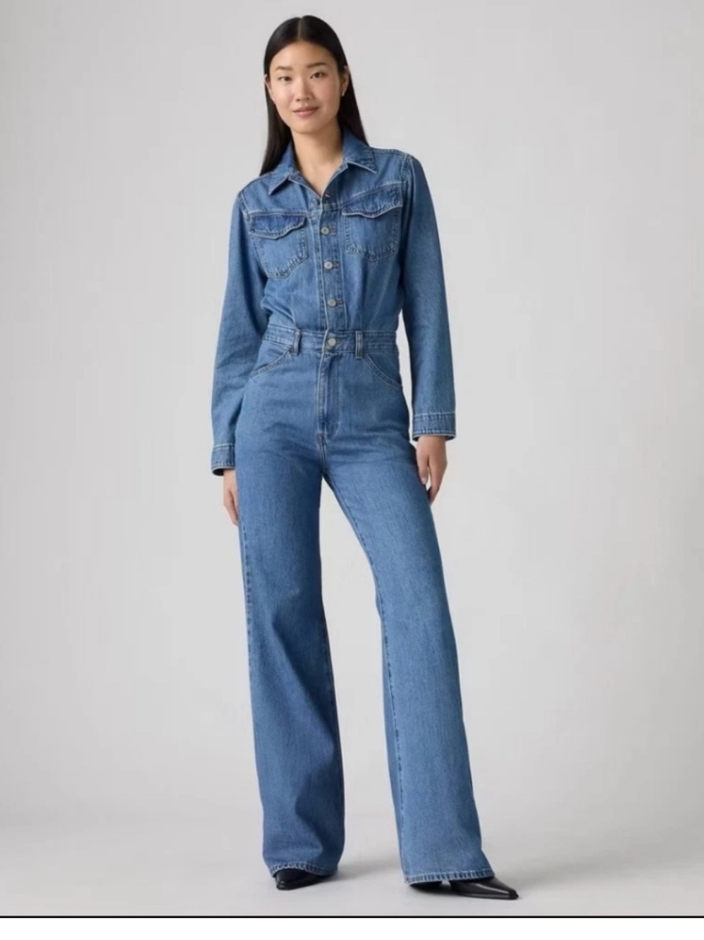 NWT LEVI’S Western Denim Wide Leg Women’s Jumpsuit.  Size S